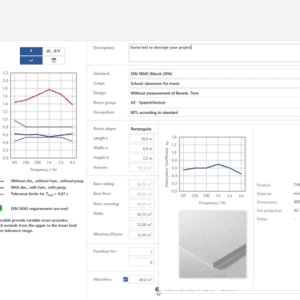 Sarooma software for room acoustics